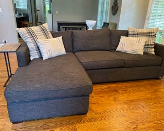 Crate and Barrel sectional                                                          34"h x 100" long x 62" d