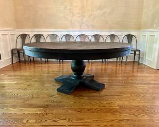 Restoration Hardware 17th c. Monastery dining table       30"h x 72" diameter 