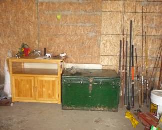 green chest / server with drop leaves