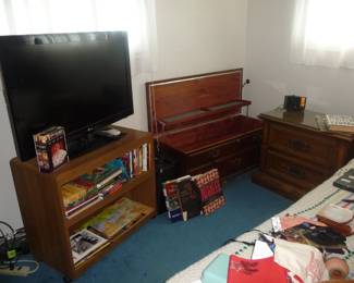 cedar chest / TV / MORE books