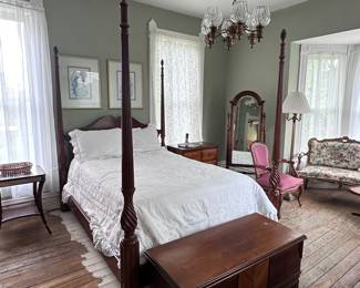 Beautiful full 4 poster bed - $500. This time is for pre-sale. Message for details on payment and pickup