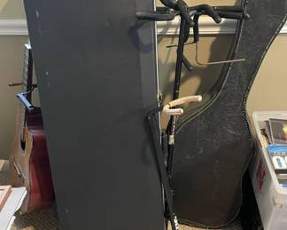 Guitars and other musical instruments.