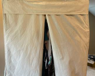 Covered wardrobe.