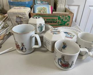 All things Beatrix Potter - books, tins, dolls, crib set, ceramics and more!!