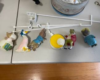 Vintage Eden Beatrix Potter Mr. Jeremy Fisher Frog Mobile Toy.