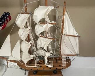 Mayflower ship model.