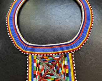 Antique beaded African Wedding ceremony collar.