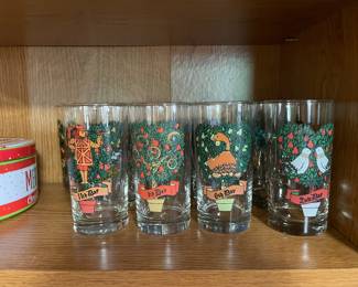 Twelve Days of Christmas glass set.