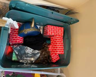 Box of costumes.