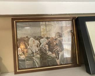 Framed vintage print.