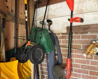 Garden tools and shovels.