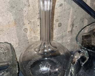 Etched Decanter