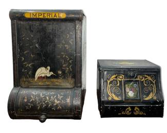 Two Antique Coffee, Tea Tins
