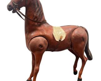 Folk Art Leather Articulating Horse

