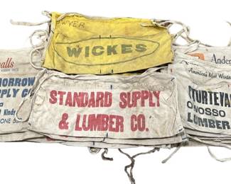 Collection Vintage Canvas Carpenter Advertising Aprons
