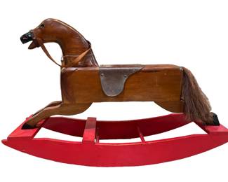 Primitive Folk Art Rocking Horse
