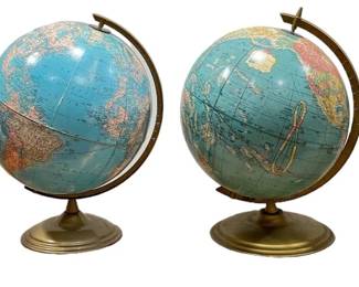 Four Assorted Vintage World Globes
