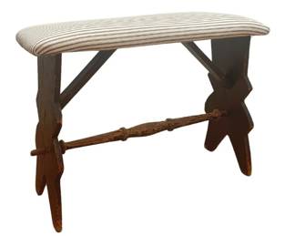 Gothic Folk Art Primitive Bench
