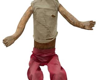 Folk Art Carved Wood Pirate, Life Size
