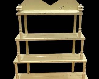 Gothic White Wood Victorian Shelf
