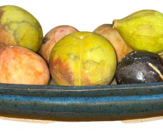 Collection Vintage Stone Fruit w/ Centerpiece Bowl
