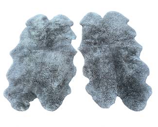 Genuine Sheepskin Rugs, Pair
