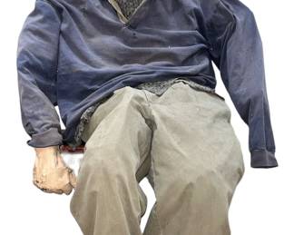 Life Size Folk Art Paper Mache Man, DAVID SANDERS
