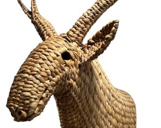 Mid Century MARIO LOPEZ TORREZ Woven Rattan Deer
