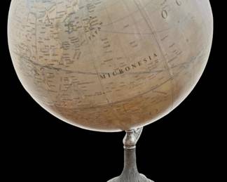 Vintage Globe Terrestre on Clawfoot Stand
