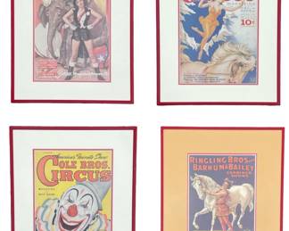 Three RINGLING BROS, BARNUM AND BAILEY, COLE BROTHERS Vintage Circus Programs, One Program Cover

