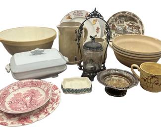 American, French Pottery Kitchenware
