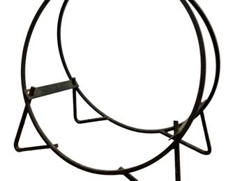 Mid Century Cast Iron Fireplace Log Holder
