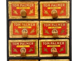 POPS CASEY Folk Art Multi Drawer Cigar Box
