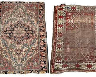 Vintage Bidjar, Persian Rug Fragments

