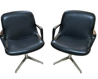 Pair Mid Century STEELCASE Armchairs

