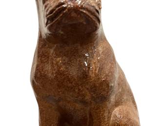 19th C Folk Art Boxer Dog, Ohio Sewer Tile Art

