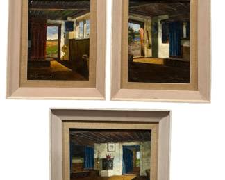 Three Oil on Canvas Works, Signed OSVALD RASMUSSEN
