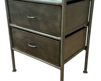 Industrial Metal Side Table Restoration Hardware?
