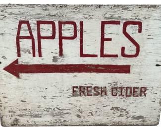 A Large Farm Advertising Sign, Apple Cider
