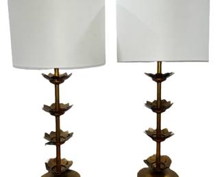 Pair SAFAVIEH Floral Table Lamps

