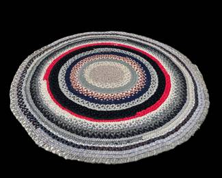 Round Primitive Braided Rug
