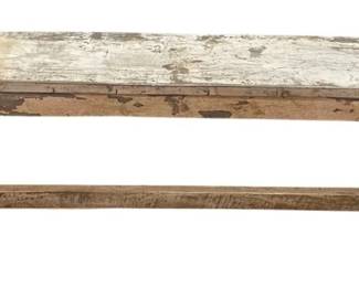 White Washed Primitive Bench
