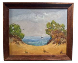 Dunes Landscape Oil on Board
