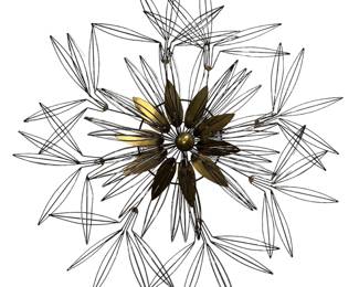 CURTIS JERE Large Flower Wall Sculpture
