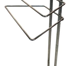 Mid Century Chrome Standing Towel Rack
