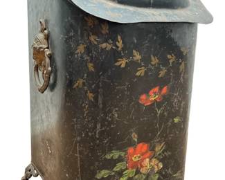 Antique Victorian Towle Coal Scuttle Box
