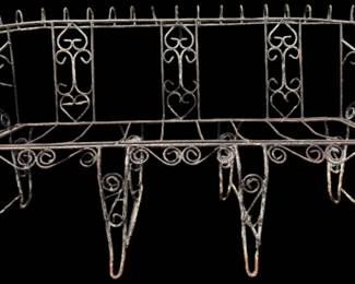 An Exceptional Victorian Wire Garden Bench
