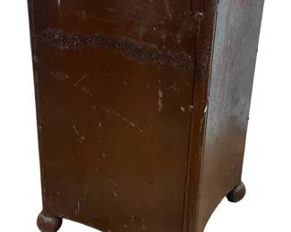 Folk Art Brutalist Metal Waste Basket
