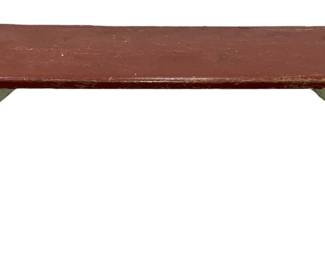 Primitive Red Painted Bench
