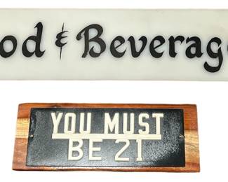 Two Vintage Advertisement Food & Beverage Signs
